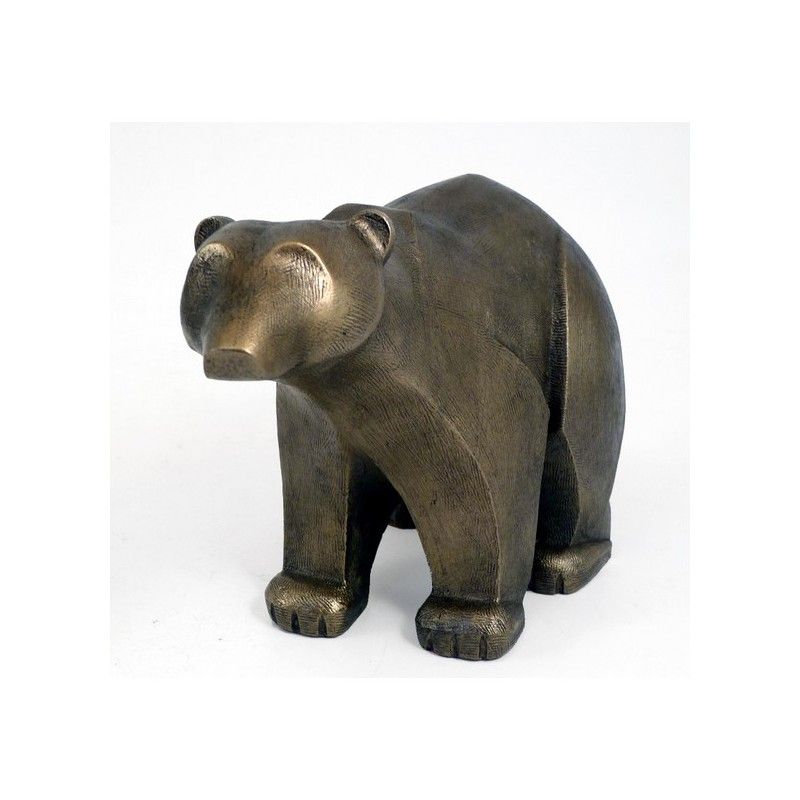 Bear bronze sculpture