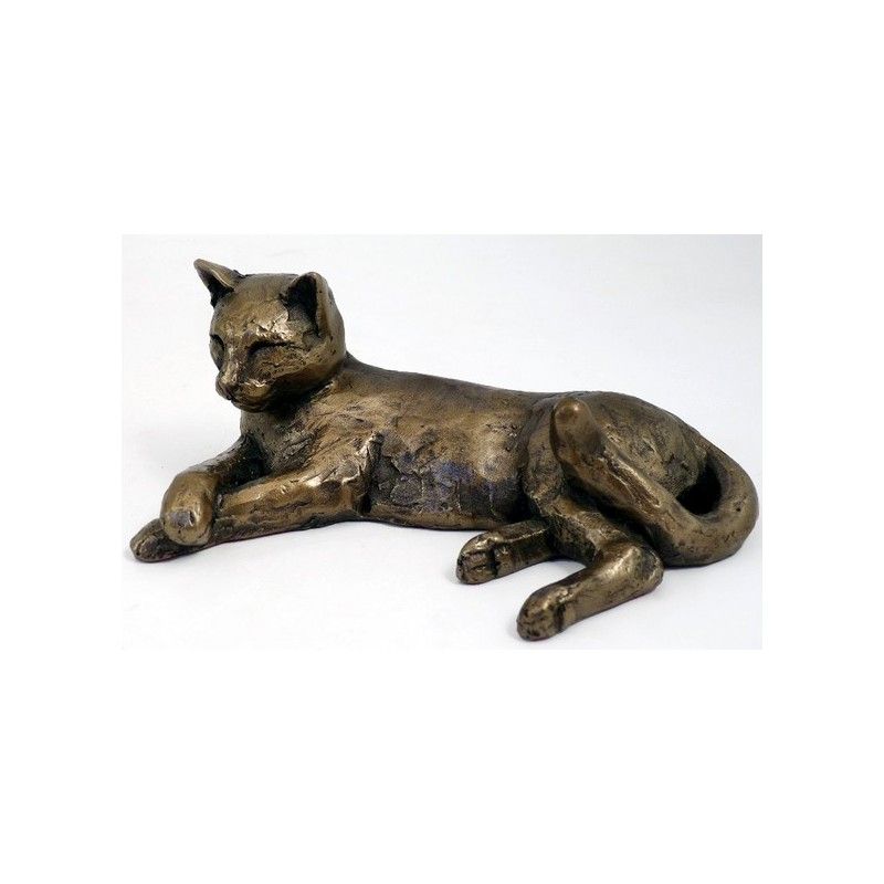 Sculpture Chat Tinkabelle patinée bronze