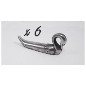 Pewter cutlery rests Swan