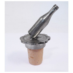 Pewter wine bottle cork