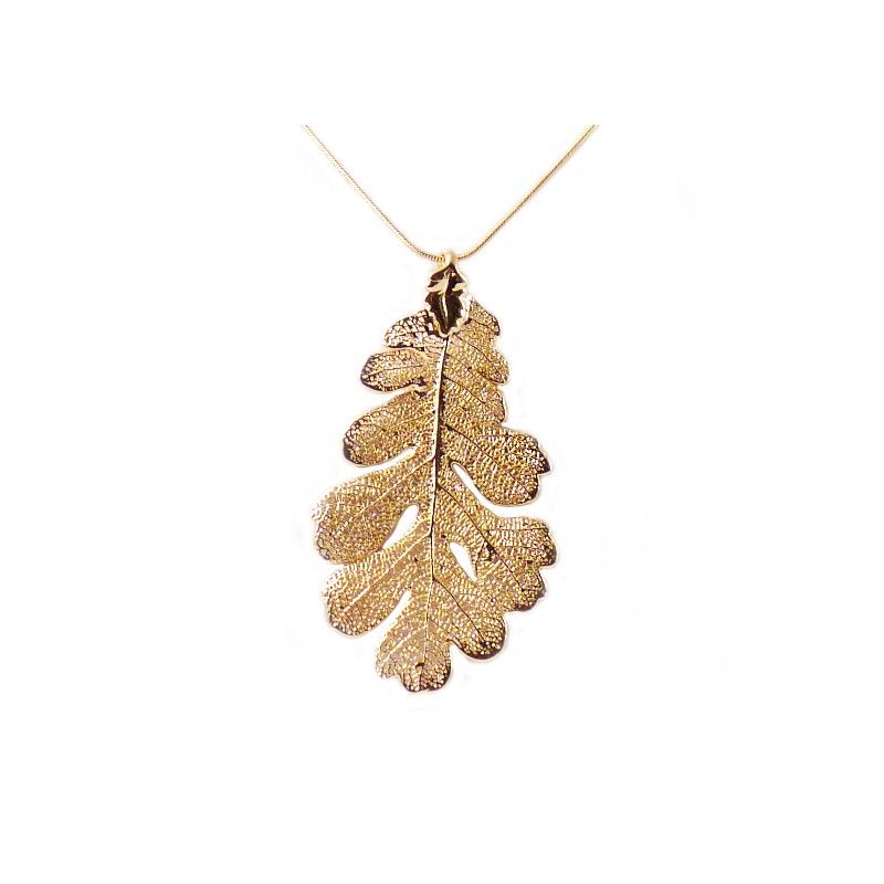 In the hollow of the oak tree necklace, oak leaf jewelry in sterling silver  and autumn jasper