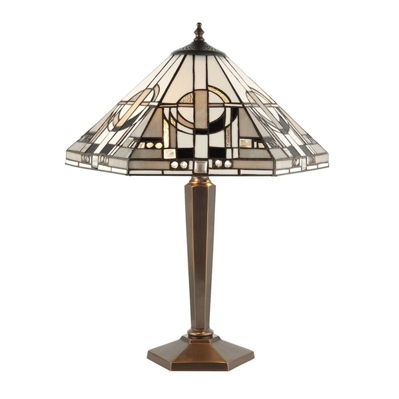Lampe Tiffany Metropolitan - laiton patiné bronze