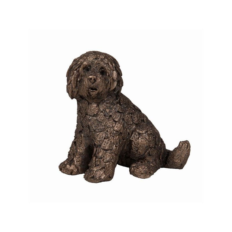 Cockapoo Figurine Hand Painted Collectible Statue Black 