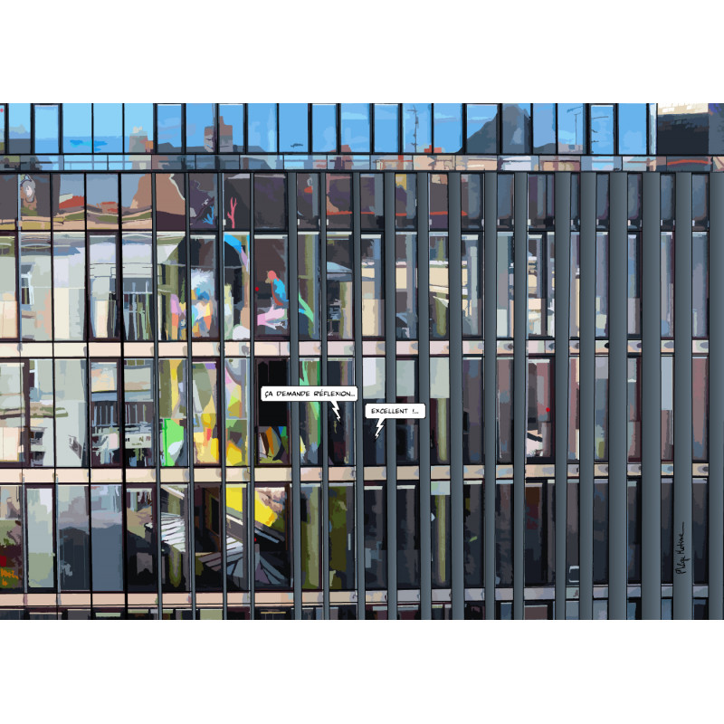 Toile "Angers reflets" par Philippe Matine