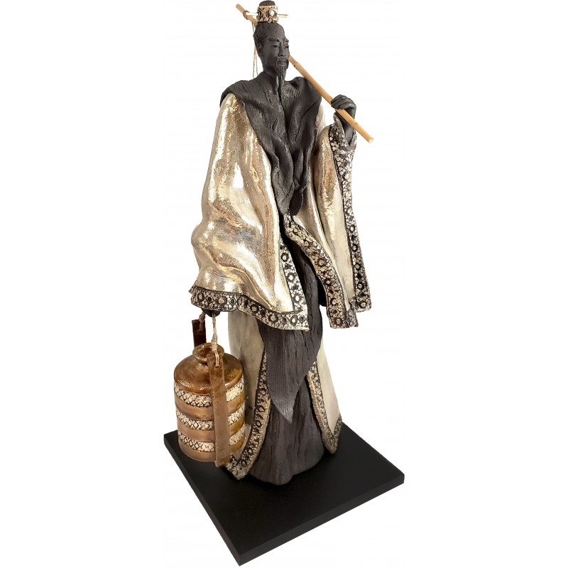 Sculpture raku "LE MAITRE DES CUISINES" Paul Beckrich