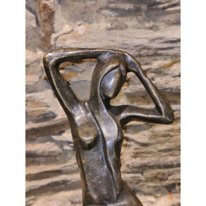 Sculpture bronze "Femme assise" par Ben Wouters