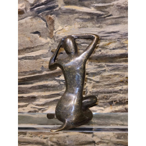 Sculpture bronze "Femme assise" par Ben Wouters