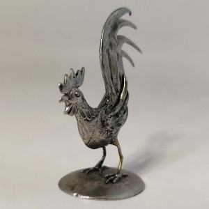 Grand coq en étain