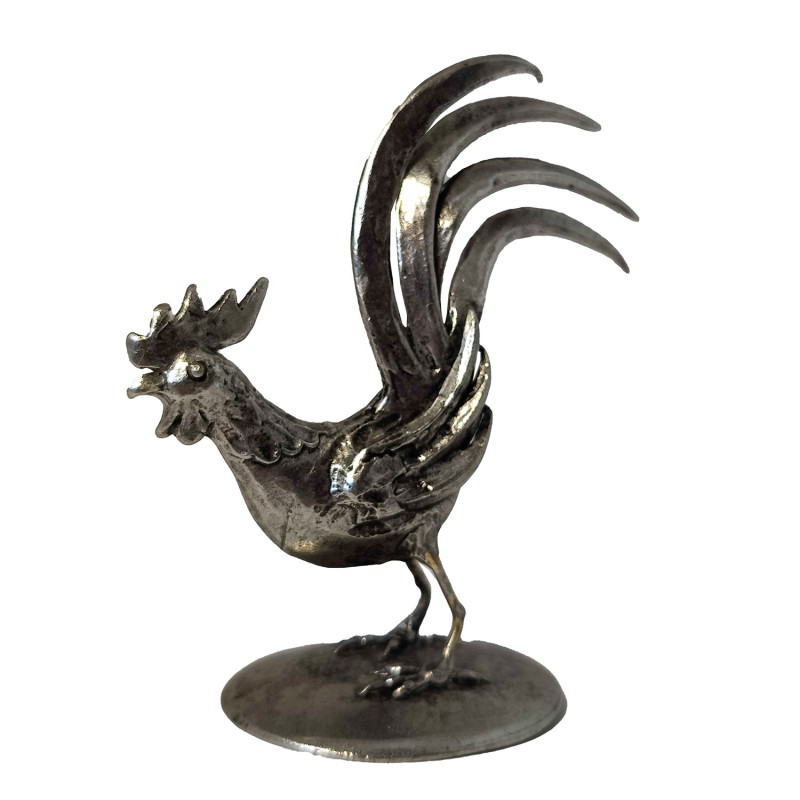 Grand coq en étain