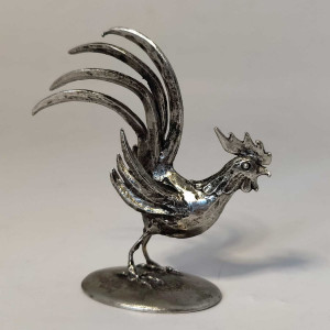 Grand coq en étain