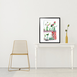 Cadre "jeux de bouteilles" par Sophie Griotto