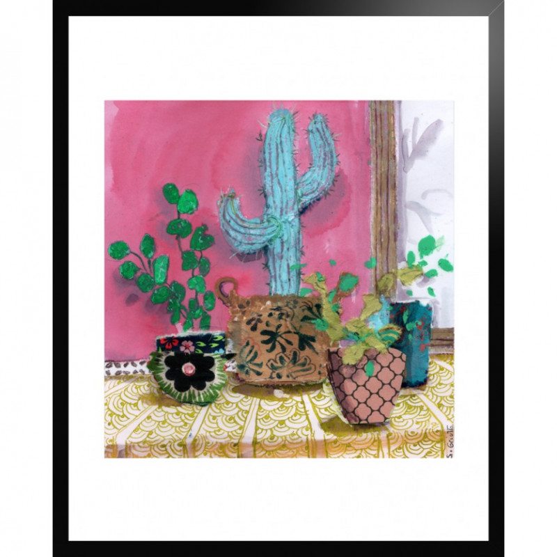 Cadre "bleu cactus" par Sophie Griotto
