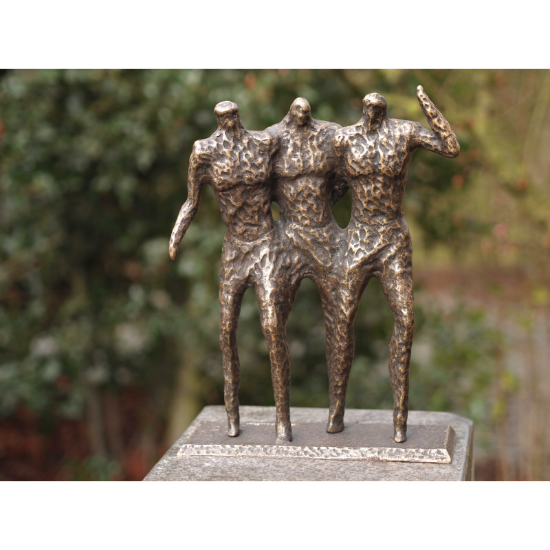 Sculpture bronze "Le trio" par Ben Wouters