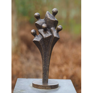 Sculpture bronze "Petite famille" par Ben Wouters