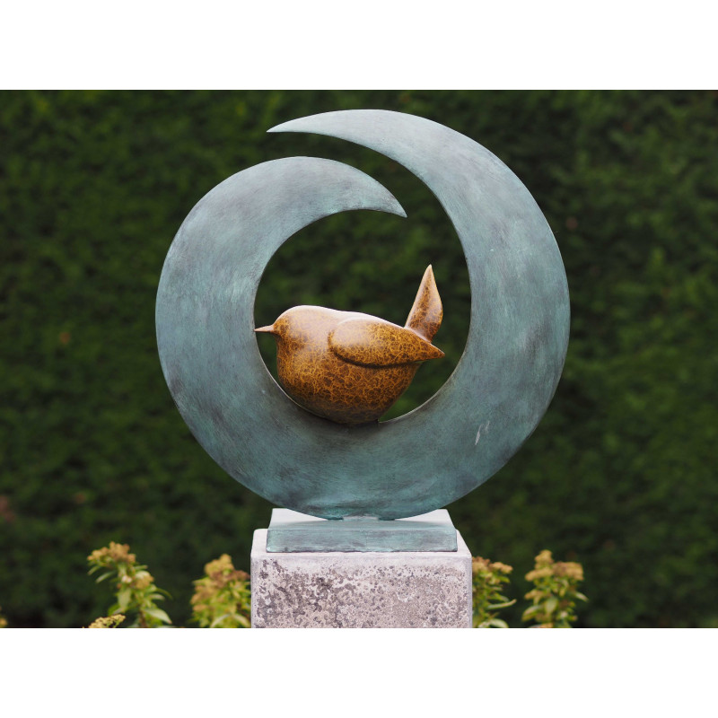"The dreamy bird" bronze sculpture by Ben Wouters