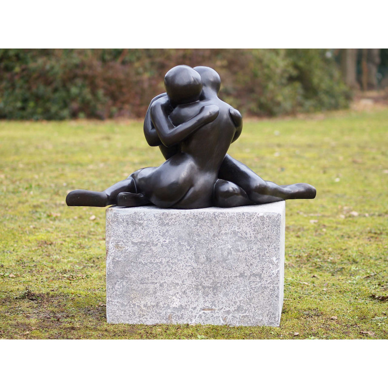 Sculpture bronze "Tendre câlin" par Ben Wouters