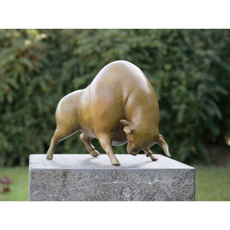 Sculpture bronze "Le taureau" par Ben Wouters