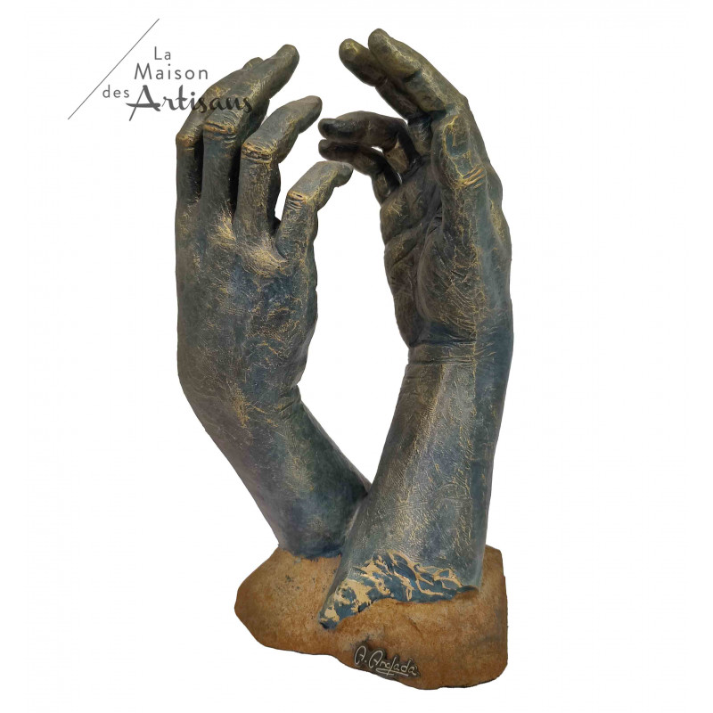 Sculpture Anglada "Audace" - Finition Vert-de-gris