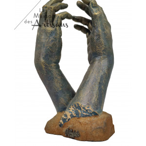 Sculpture Anglada "Audace" - Finition Vert-de-gris