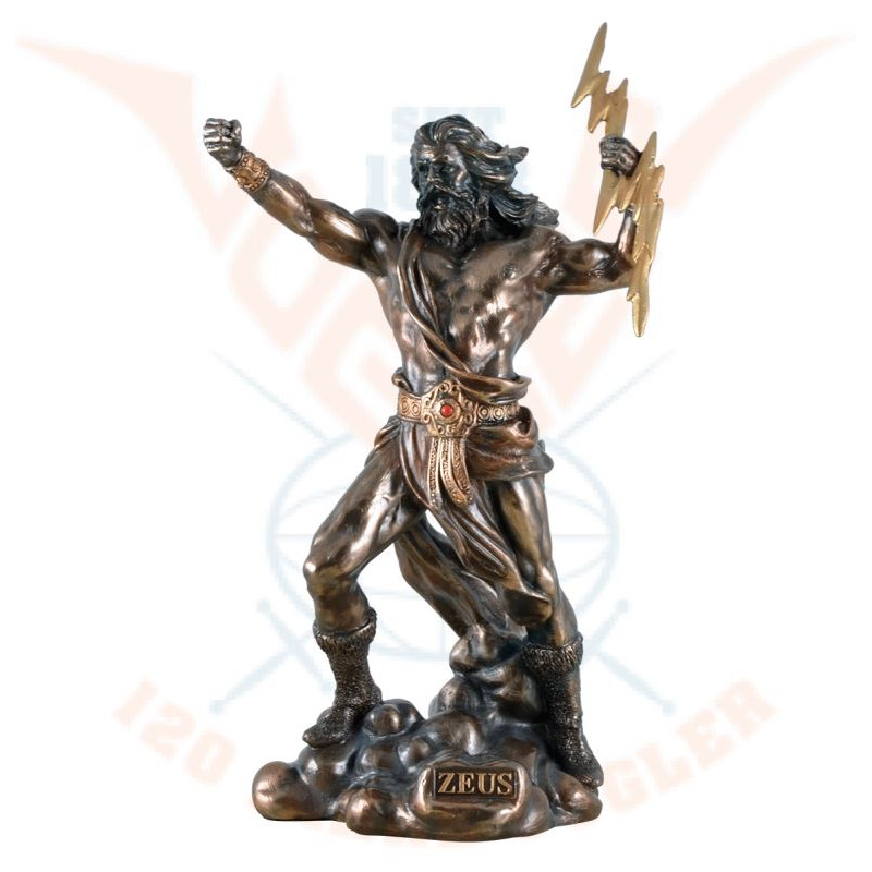 Statuette Zeus tenant la foudre