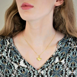 Collier Feuille de ginkgo Collier Feuille de ginkgo