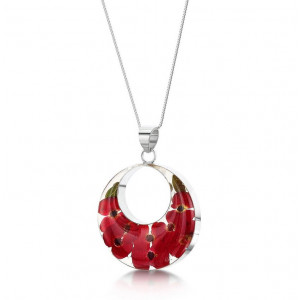 Double round Poppies necklace