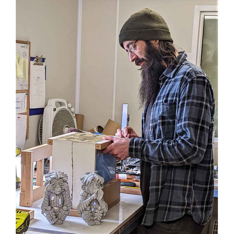 The Three Wise Monkeys Edge sculptures