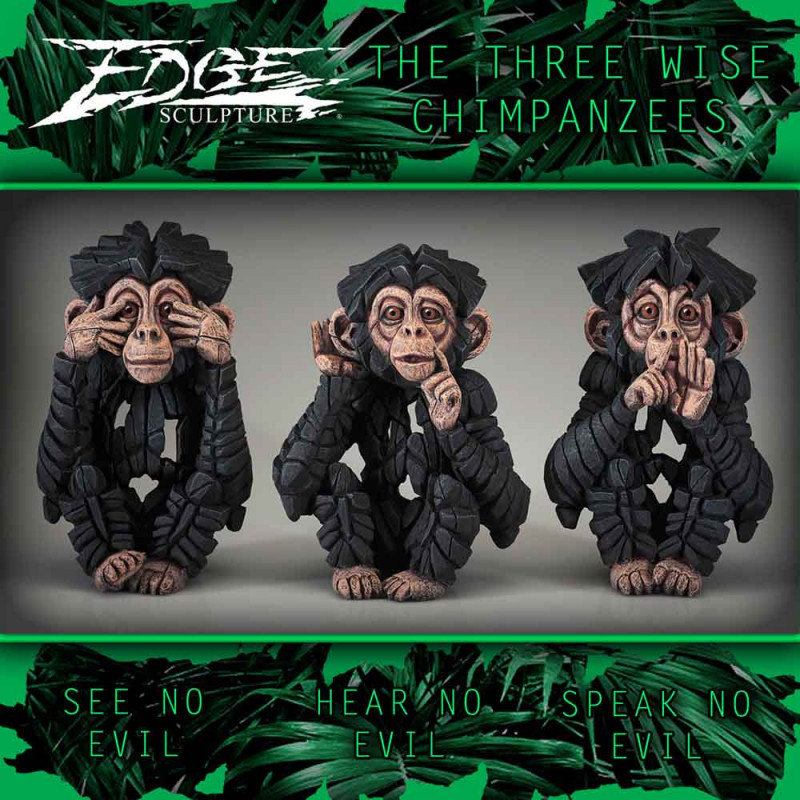 The Three Wise Monkeys Edge sculptures