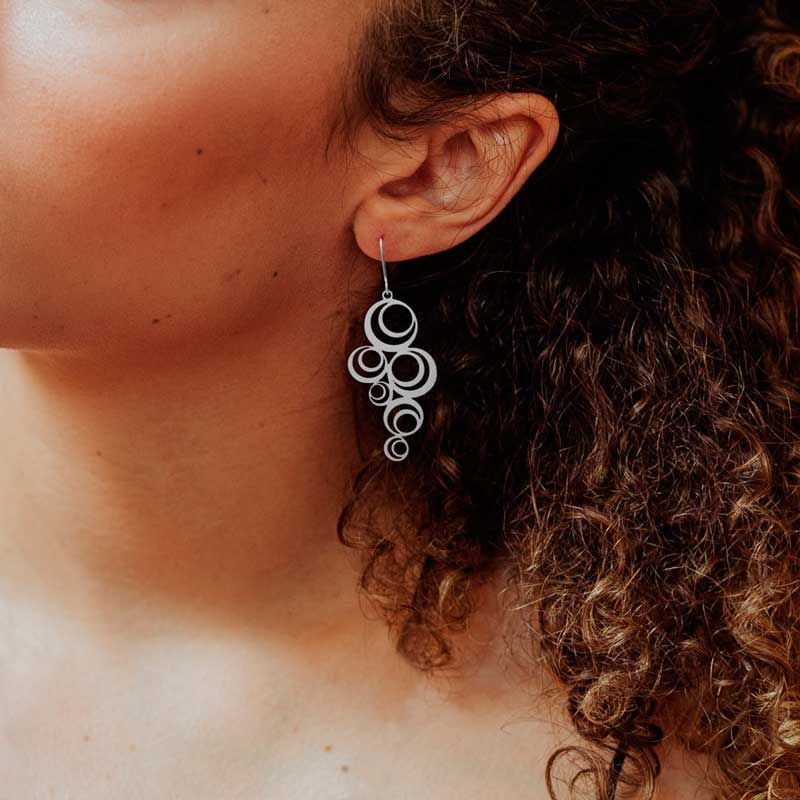 Boucles d'oreilles Klimt Adele Argent