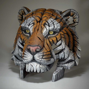 Buste de tigre - Sculpture Edge - Demi profil gauche