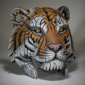 Buste de tigre - Sculpture Edge - Demi profil droit