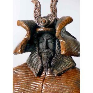 Sculpture raku "Samouraï" - Beckrich