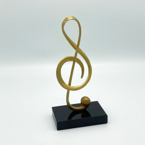 G clef - Bronze sculpture...
