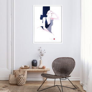 Bleu Marine - Tableau de Hossein Borojeni Bleu Marine - Tableau de Hossein Borojeni