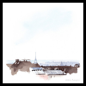 Paris Skyline - Tableau de Hossein Borojeni Paris Skyline - Tableau de Hossein Borojeni