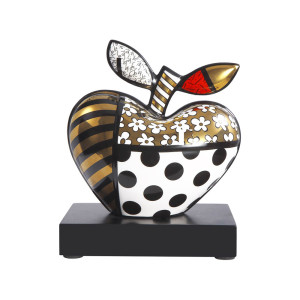 Golden Big Apple - Statuette pomme Romero Britto Golden Big Apple - Statuette pomme Romero Britto