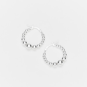 Small silver hoop earrings