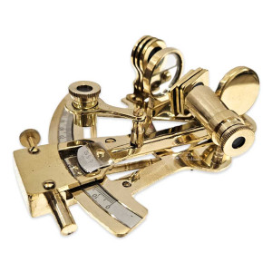 Sextant et sa boîte en bois d'acacia