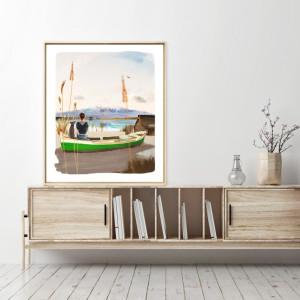 Vue de l'etang - Art frame by Sophie Griotto