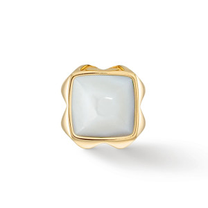 Avril - Collier pierre de naissance or - Quartz blanc