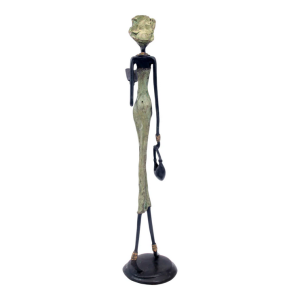 Bronze sculpture by Issouf - 55 cm - Green Bronze sculpture by Issouf - 55 cm - Green
