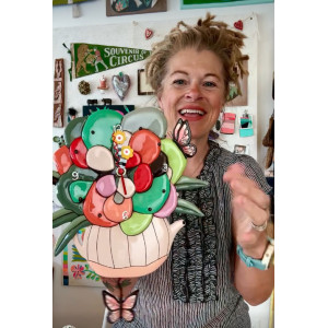 Horloge murale Bouquet de thé