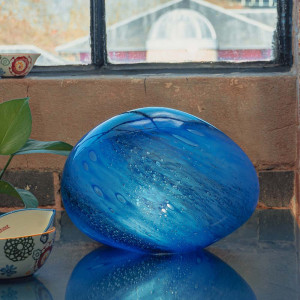 Lampe Galet - Nuages nébuleux - allumée